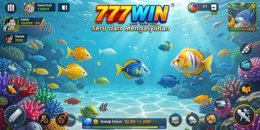 Screenshot gameplay Tembak Ikan di 777WIN yang menarik.