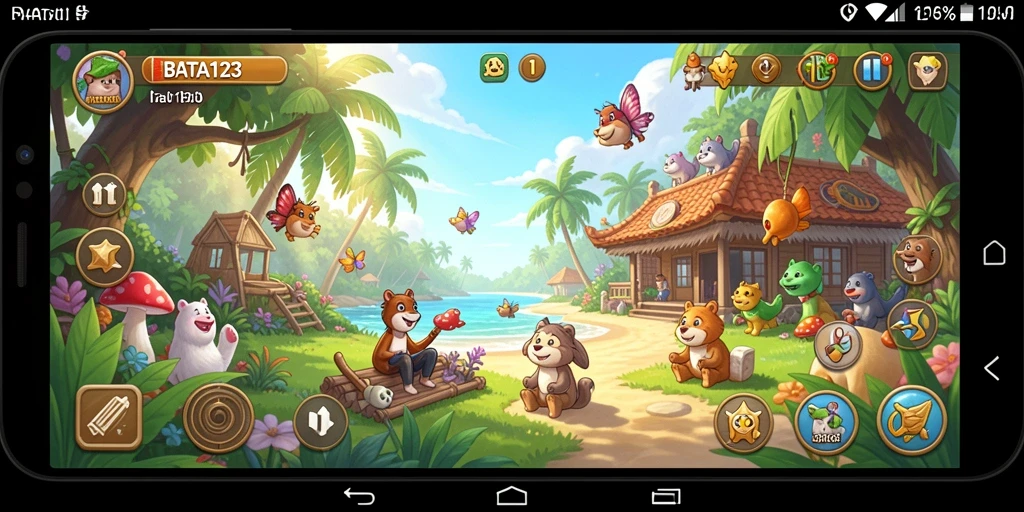 Tampilan menarik dari gameplay BATA123 dengan karakter lucu dan tantangan seru.