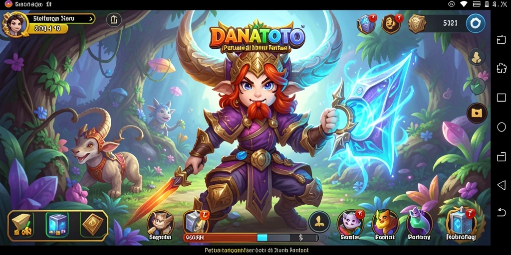 Tampilan gameplay DANATOTO yang mendebarkan dalam petualangan.