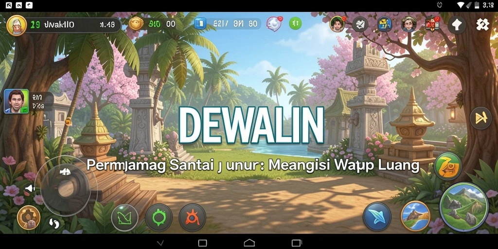 Screenshot gameplay DEWALIN yang menunjukkan level menarik dan tantangan seru.