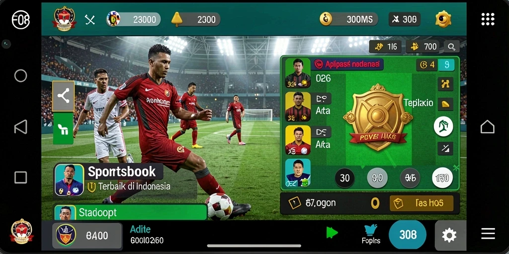 Screenshot F08 menampilkan antarmuka taruhan olahraga yang menarik.