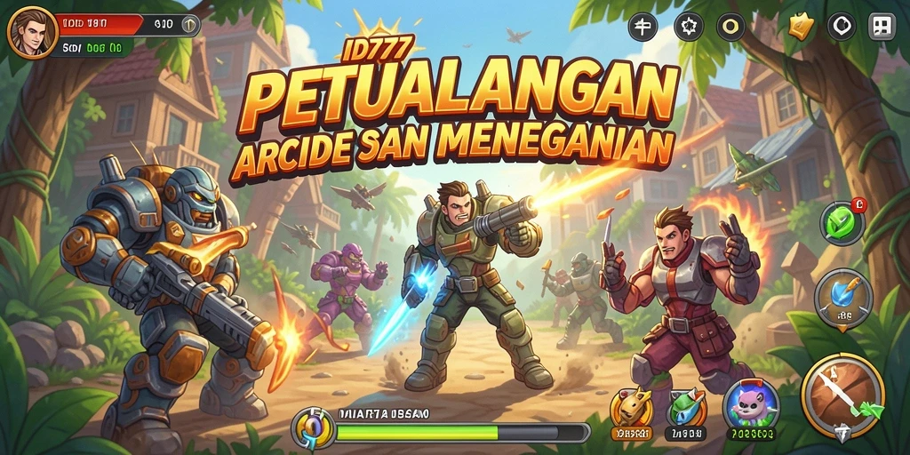 Tangkapan layar utama ID777 menampilkan gameplay arcade yang seru dan mendebarkan.