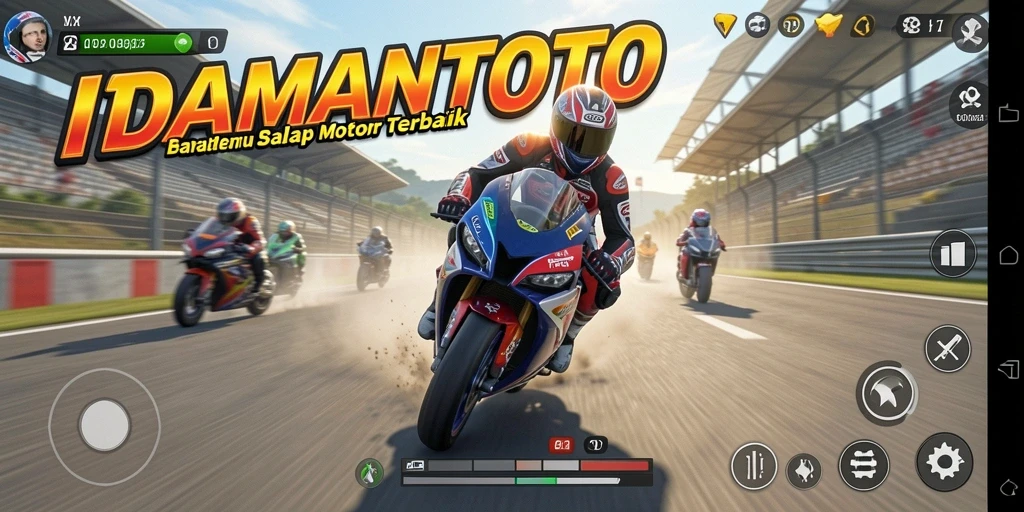 Gameplay mendebarkan di <strong>IDAMANTOTO</strong> dengan balapan motor yang seru.