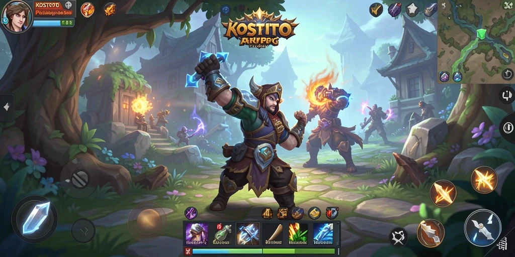 Screenshot gameplay KOSTOTO dengan aksi seru dalam pertarungan ARPG.