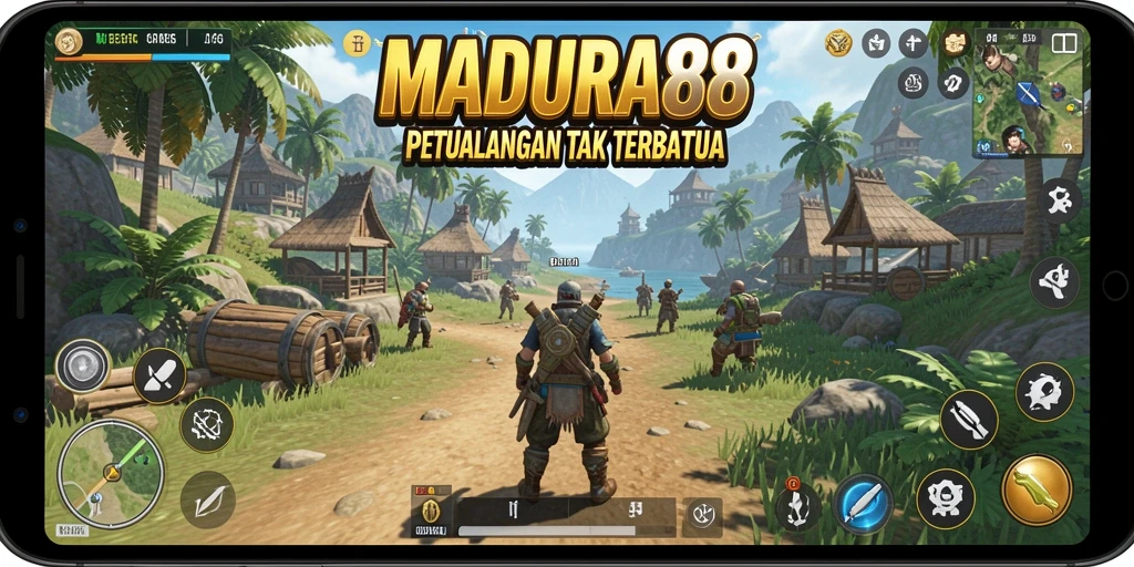 Screenshot gameplay MADURA88, menampilkan keindahan dunia terbuka.