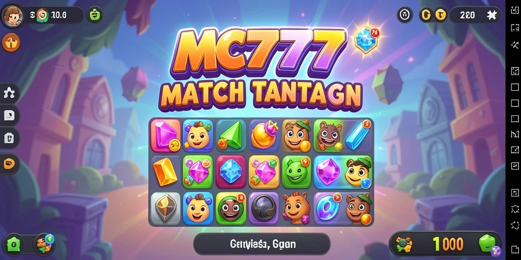 Screenshot gameplay menampilkan keseruan mencocokkan objek di MC777.
