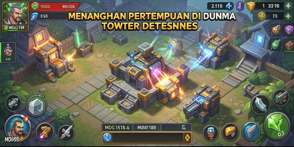 Tampilan gameplay seru di MDG188 dengan strategi Tower Defense.