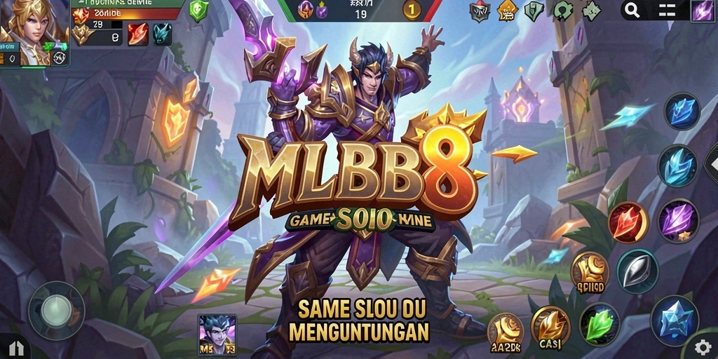 Tampilan gameplay menarik dan penuh warna dari MLBB8.