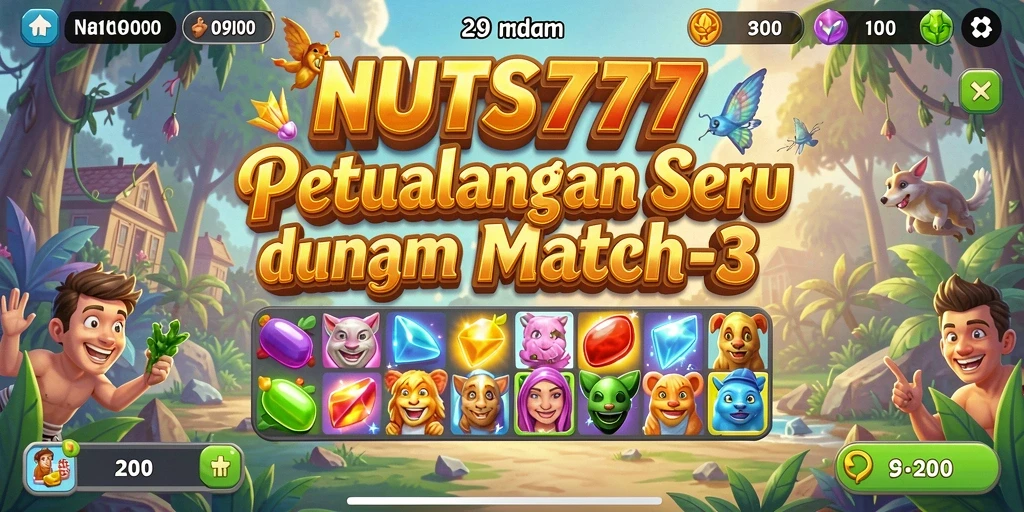 Tangkapan layar gameplay menampilkan momen menarik dalam NUTS777.