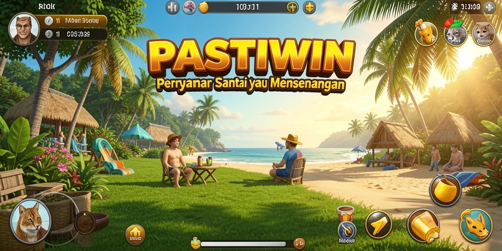 Tampilan gameplay PASTIWIN yang menarik dan penuh warna.