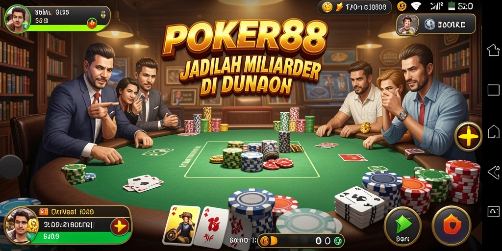 Tampilan gameplay POKER88 yang penuh aksi dan strategi Tycoon.