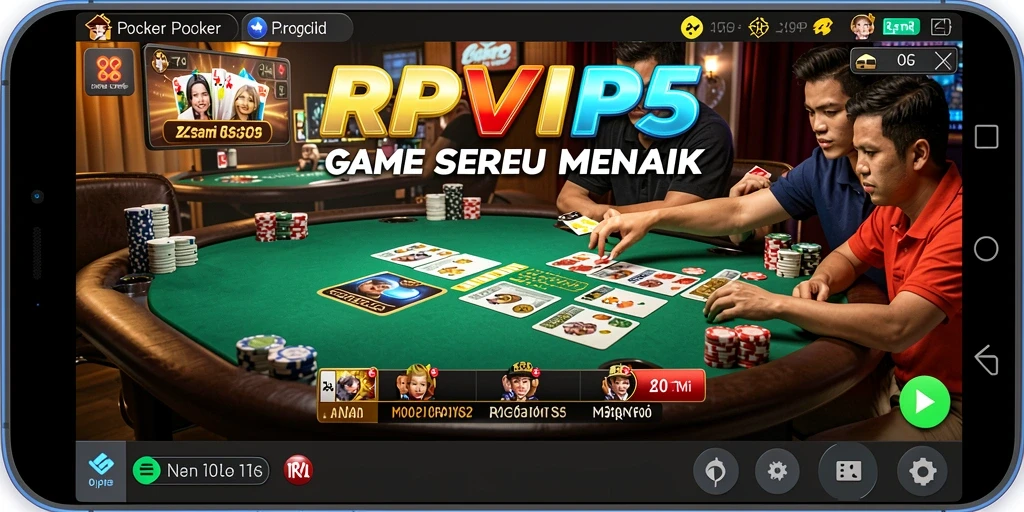 Tangkapan layar dari RPVIP5 menampilkan gameplay Poker yang seru.