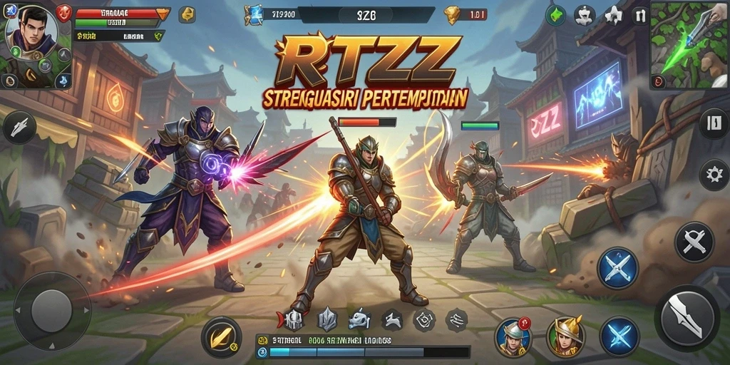 Screenshot gameplay RTZZ menampilkan pemetaan strategi yang mendalam.