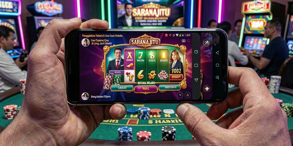 Gameplay menegangkan di SARANAJITU dengan dealer langsung dan interaksi real-time.