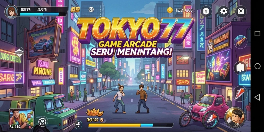Tampilan gameplay seru dan menantang dari TOKYO77.