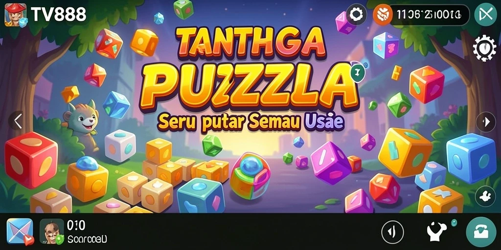 Tampilan menarik dari gameplay puzzle di TV888.